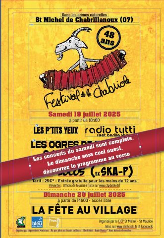 Festival de la Chabriole (édition #48)_Saint-Michel-de-Chabrillanoux