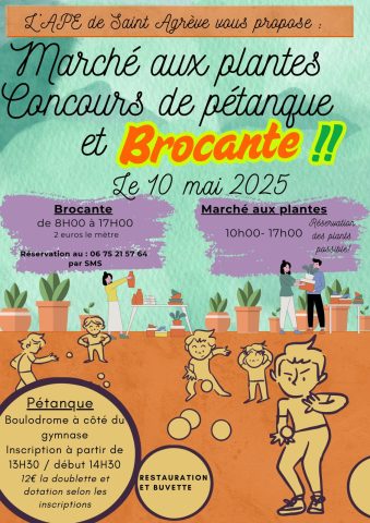 Marché aux plantes, concours de pétanque et brocante_Saint-Agrève