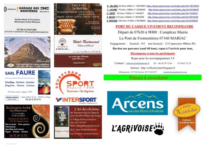 Cyclo Randonneurs des Boutières : Mariac 15è Randonnée cyclotouriste_Mariac