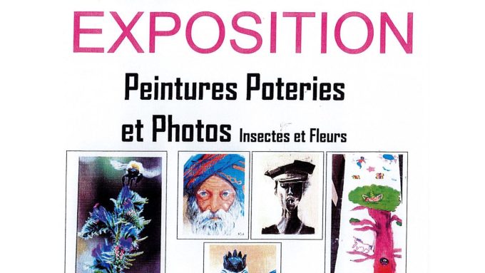 Exposition Peintures, poteries et photos insectes et fleurs