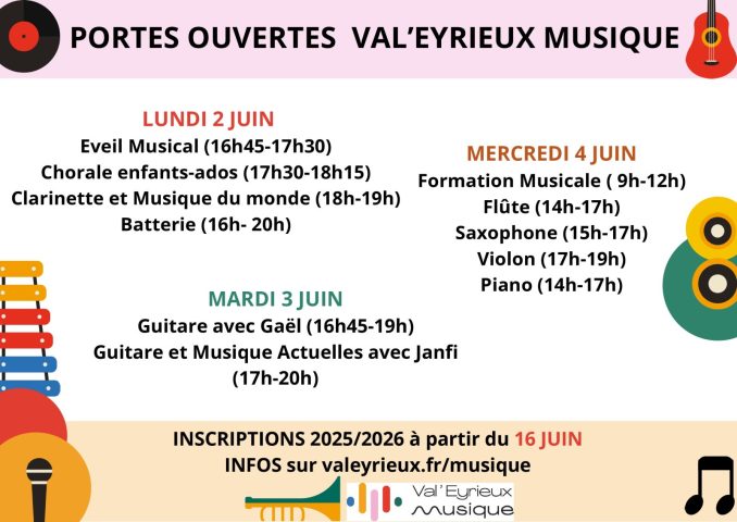 Portes ouvertes Val’Eyrieux Musique_Le Cheylard