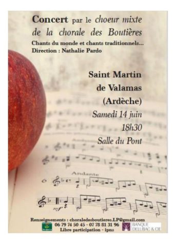 Affiche concert chœur mixte Saint-Martin-de-Valamas