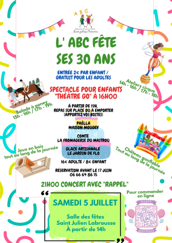 Affiche L’ABC fête ses 30 ans !_Belsentes