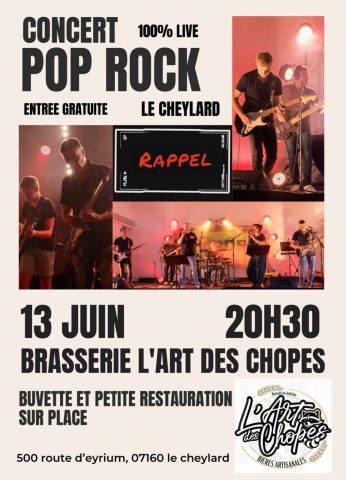 Concert Pop Rock_Le Cheylard