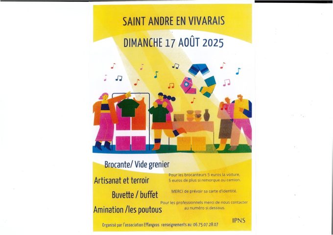 Brocante, vide grenier, artisanat et terroir_Saint-André-en-Vivarais