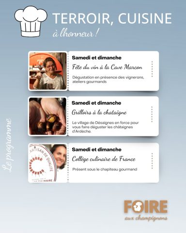 Foire des champignons -L’Automnal gourmand_Saint-Bonnet-le-Froid