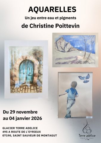 Exposition d&rsquo;aquarelles de Christine Poittevin_Saint-Sauveur-de-Montagut