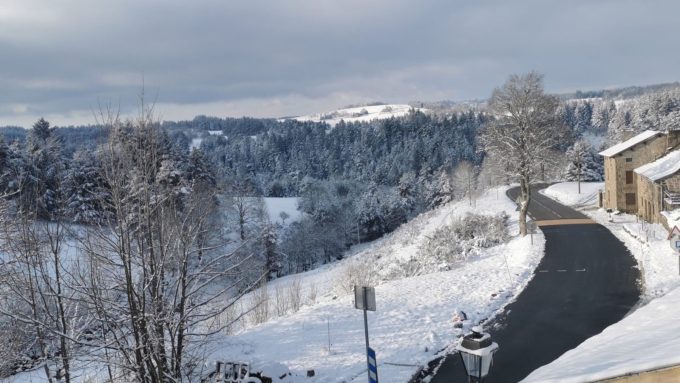 Vue d&rsquo;hiver de l&rsquo;auberge
