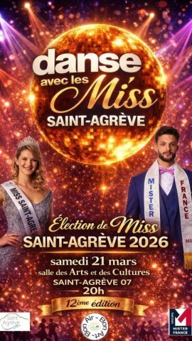 Soirée d&rsquo;élection Miss Saint-Agrève sur le thème « Danse avec les stars »