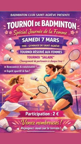 Tournoi de badminton – Spécial Journée de la Femme