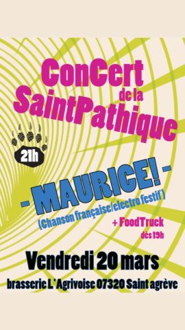 Maurice ! En concert pour la Saintpathique